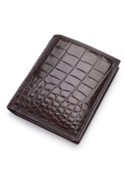 Crocodile Genuine Leather Wallet Luxury Design Clutch Wallet for Men High Quality Wallet Brown Black Crocodile Bifold