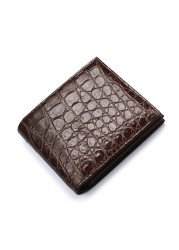 Crocodile Genuine Leather Wallet Luxury Design Clutch Wallet for Men High Quality Wallet Brown Black Crocodile Bifold