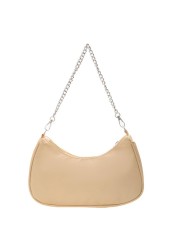 Fashion Young Women's Purses Handbag Solid Color Casual Small Underarm Bag Female Chain Shoulder Pouch Ladies Nylon Top-handle Bags