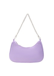 Fashion Young Women's Purses Handbag Solid Color Casual Small Underarm Bag Female Chain Shoulder Pouch Ladies Nylon Top-handle Bags