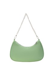 Fashion Young Women's Purses Handbag Solid Color Casual Small Underarm Bag Female Chain Shoulder Pouch Ladies Nylon Top-handle Bags