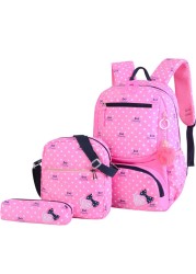 3pcs/set Printing School Bags Backpacks Schoolbag Fashion Kids Lovely Backpack for Children School Bag for Girls School Bag Student Mochila