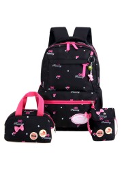 3pcs/set Printing School Bags Backpacks Schoolbag Fashion Kids Lovely Backpack for Children School Bag for Girls School Bag Student Mochila