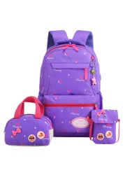 3pcs/set Printing School Bags Backpacks Schoolbag Fashion Kids Lovely Backpack for Children School Bag for Girls School Bag Student Mochila