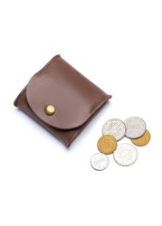 Adult Kids Small Coin Purse Earphone Holder Bag for Women Men PU Leather Small Purse Change Organizer Bag 6 Colors