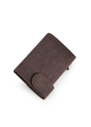 Leather Sign Card Holder Men Wallets Slim Thin Coin Purse Pocket Money Bags Luxury Small Metal Wallet Male Purses Portemonnaie