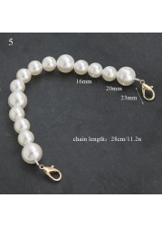 Pearl Bag Strap for Handbag Handles Beaded Purse Belts DIY Replacement Evening Bag Chain Bags Decoration Accessories