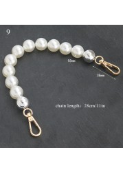 Pearl Bag Strap for Handbag Handles Beaded Purse Belts DIY Replacement Evening Bag Chain Bags Decoration Accessories