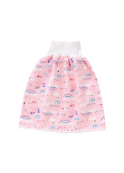 Prevent Baby Bedwetting Pure Cotton Baby Skirt To Prevent Urine Leakage 2 in 1 Toilet Learning Pants Reusable Washable Skirts