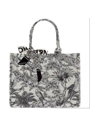 2022 women luxury shoulder bag designer handbag fashion girls jacquard embroidery female shopper canvas brand designer tote bags