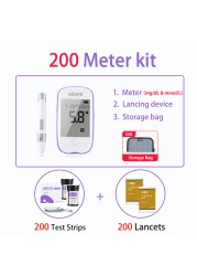 AICARE Blood Glucose Meter Glucometer Diabetic 50/100 Test Strips Lancets Blood Sugar Meter Monitor Medical Devices Tester