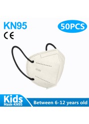 6-12 years old kids cubrebocas kn95 mascarillas ninos ffp2 mascarilla fpp2 homology ada infantil kn 95 security protection mask