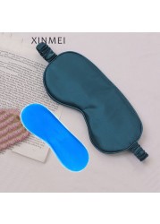 Gel Ice Silk Bag Sleep Mask Ice Hot Compress Relieve Fatigue Remove Dark Circles Eyes Spa Sleep Luminous Eye Mask Eyeshade