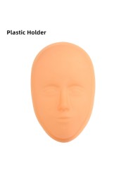 5D Silicone Practice Training Permanent Skin Plastic Holder Eyebrow Lips Eyes Tattoo Practice Skin Mannequin Dummy Face Head Tools