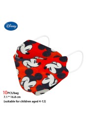 Disney 10-200/Bag Mickey Kids Cartoon Mask 4-layer Dust Protection Protective Respirator Reusable 4-12 Years Ffp2 Mascarilla