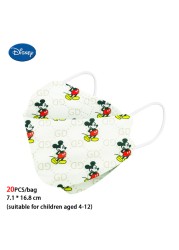 Disney 10-200/Bag Mickey Kids Cartoon Mask 4-layer Dust Protection Protective Respirator Reusable 4-12 Years Ffp2 Mascarilla