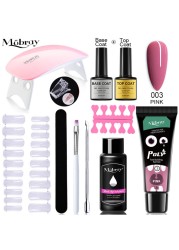 Mobray Polygels Set UV LED Lamp Full Manicure Kit Quick Extension Manicure Box Gel Builder Nail Set For Nails Tool Kit