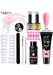 Mobray Polygels Set UV LED Lamp Full Manicure Kit Quick Extension Manicure Box Gel Builder Nail Set For Nails Tool Kit