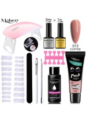 Mobray Polygels Set UV LED Lamp Full Manicure Kit Quick Extension Manicure Box Gel Builder Nail Set For Nails Tool Kit