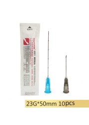 Blunt tip cannula for filler injection 18G 21G 22G 23G 25G 27G30G uric acid face fill nose slight blunt needle 2pcs/pack *10