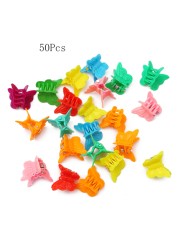 Colorful Butterfly Hair Clips 15x18mm 20/50/100/200pcs Mini Barrettes Hair Styling Tool