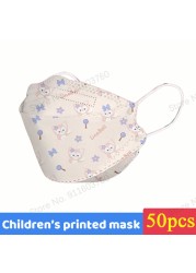 Disney Children KN95 Face Mask Anime Mickey Cartoon Cute 4-layers Breathable for 4-12 Years FFP2 Mouth Mascarillas 10pcs/bag