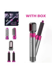 Hair Curler Styler Dryer Brush 5 in 1 Hair Straighteners Blow Dryer Professional Hair Styling Tools Salon Curling Iron Hot Comb