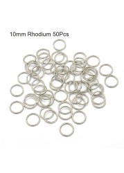 50pcs Mix Color Hair Braid Dreadlock Beads Cuffs Rings Tube Accessories Opening Hoop Circle 10-12mm Inner Hole Hair Rings