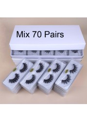 Mink eyelashes wholesale 30/50/100pcs 3D mink lashes bulk natural faux false eyelashes package makeup fake eyelashes bulk items