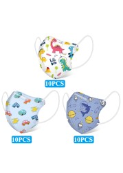 Kids KN95 Mask Girls Boys Children Face Masks Anti-Dust 0-3 Years Old Baby 4 Layers Fabric 3D Cartoon Baby Face Mouth Mask ffp2fan