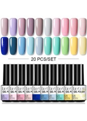 LILYCUTE 10pcs Gel Nail Polish Set With UV Lamp Nude Gel Semi Permanent Hybrid Varnish Base Top Coat Soak Off UV LED Nail Art