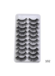 QUXINHAO wholesale 10 pairs lashes eyelashes cilios 3d mink lashes mink eyelashes wholesale false eyelashes maquiagem