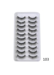 QUXINHAO wholesale 10 pairs lashes eyelashes cilios 3d mink lashes mink eyelashes wholesale false eyelashes maquiagem