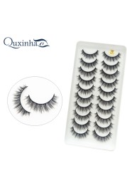 QUXINHAO wholesale 10 pairs lashes eyelashes cilios 3d mink lashes mink eyelashes wholesale false eyelashes maquiagem