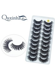 QUXINHAO wholesale 10 pairs lashes eyelashes cilios 3d mink lashes mink eyelashes wholesale false eyelashes maquiagem