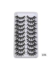 QUXINHAO wholesale 10 pairs lashes eyelashes cilios 3d mink lashes mink eyelashes wholesale false eyelashes maquiagem