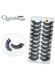 QUXINHAO wholesale 10 pairs lashes eyelashes cilios 3d mink lashes mink eyelashes wholesale false eyelashes maquiagem