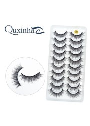 QUXINHAO wholesale 10 pairs lashes eyelashes cilios 3d mink lashes mink eyelashes wholesale false eyelashes maquiagem