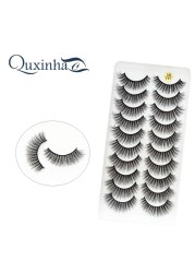 QUXINHAO wholesale 10 pairs lashes eyelashes cilios 3d mink lashes mink eyelashes wholesale false eyelashes maquiagem