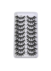 QUXINHAO wholesale 10 pairs lashes eyelashes cilios 3d mink lashes mink eyelashes wholesale false eyelashes maquiagem