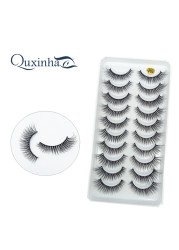 QUXINHAO wholesale 10 pairs lashes eyelashes cilios 3d mink lashes mink eyelashes wholesale false eyelashes maquiagem