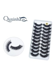 QUXINHAO wholesale 10 pairs lashes eyelashes cilios 3d mink lashes mink eyelashes wholesale false eyelashes maquiagem