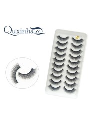 QUXINHAO wholesale 10 pairs lashes eyelashes cilios 3d mink lashes mink eyelashes wholesale false eyelashes maquiagem