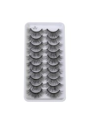 QUXINHAO wholesale 10 pairs lashes eyelashes cilios 3d mink lashes mink eyelashes wholesale false eyelashes maquiagem