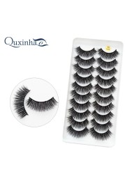 QUXINHAO wholesale 10 pairs lashes eyelashes cilios 3d mink lashes mink eyelashes wholesale false eyelashes maquiagem