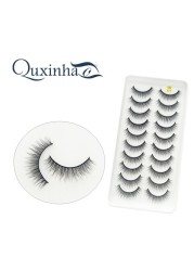 QUXINHAO wholesale 10 pairs lashes eyelashes cilios 3d mink lashes mink eyelashes wholesale false eyelashes maquiagem