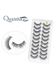 QUXINHAO wholesale 10 pairs lashes eyelashes cilios 3d mink lashes mink eyelashes wholesale false eyelashes maquiagem