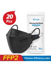 أقنعة CE ffp2 mascarillas kn95 شهادة fpp2 أقنعة kn95 الأسماك قناع fpp2 وافق ffp2قناع مرشح الجهاز التنفسي قابلة لإعادة الاستخدام أقنعة KN95