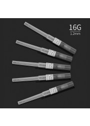 Disposable body piercing needles sterile steel surgical needles 14g 16g 18g 20g 22g 50pcs