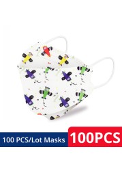 50-200pcs FPP2 Children's Mask KN95 Cartoon Face Mask Reusable Dustproof Breathable Protective For Boys Girl 4-12 Years Mascarilla